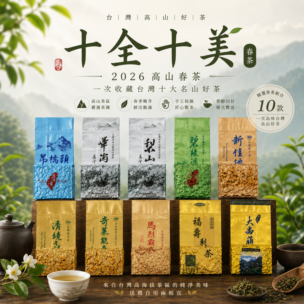 十全十美春茶組 十款台灣高山春茶禮盒